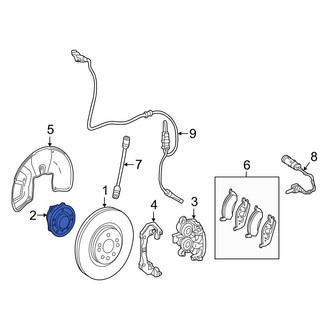 Mercedes-Benz OE - Front Wheel Bearing and Hub Assembly