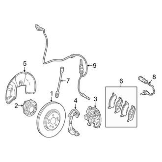 Mercedes-Benz OE - Front Suspension - Brake Components (Base)