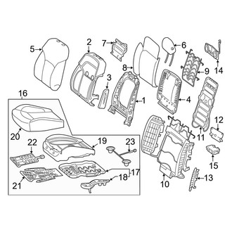 Mercedes-Benz OE - Seats & Tracks - Front Seat Components (Passenger Seat), (Sport Utility W166 Body Code)