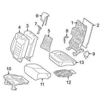 Mercedes-Benz OE - Seats & Tracks - Rear Seat Components (Passenger Side), (Sport Utility W166 Body Code)