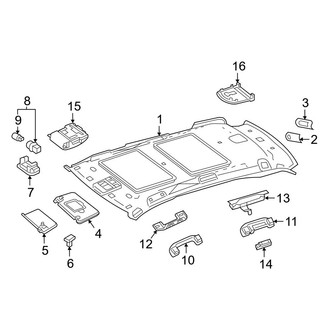 Mercedes-Benz OE - Roof - Interior Trim (With Panoramic Roof), (Sport Utility W166 Body Code)