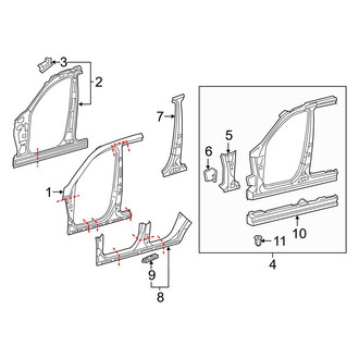 Mercedes-Benz OE - Pillars, Rocker & Floor - Aperture Panel (Sport Utility W166 Body Code)