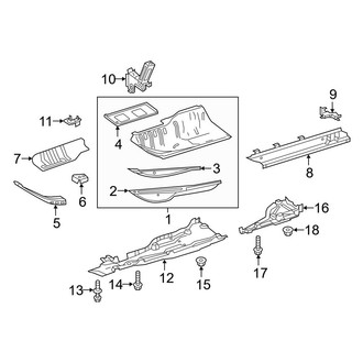 Mercedes-Benz OE - Pillars, Rocker & Floor - Floor (Sport Utility W166 Body Code)