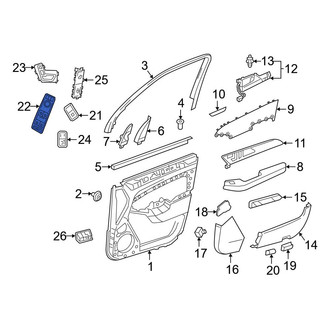 Mercedes-Benz OE - Front Left Door Window Switch
