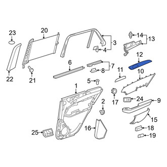 Mercedes-Benz OE - Rear Left Upper Door Trim Molding