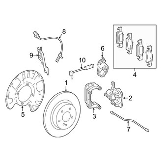 Mercedes-Benz OE - Rear Suspension - Brake Components