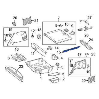 Mercedes-Benz OE - Rear Left Floor Carpet Bracket