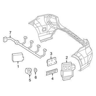 Mercedes-Benz OE - Rear Bumper - Electrical Components (With AMG Package), (Sport Utility W166 Body Code)