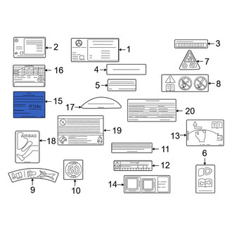 Mercedes-Benz OE - A/C System Information Label