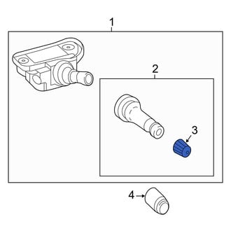 Mercedes-Benz OE - Tire Pressure Monitoring System (TPMS) Valve Stem Cap