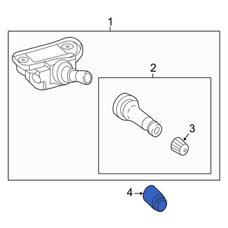 Mercedes-Benz OE - Tire Pressure Monitoring System (TPMS) Valve Stem Nut