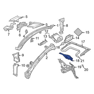 Mercedes-Benz OE - Front Upper Cowl Panel