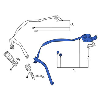 Mercedes-Benz OE - Center Right Seat Belt Lap and Shoulder Belt