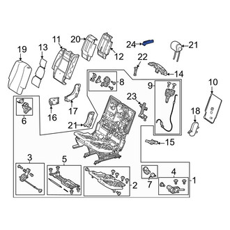 Mercedes-Benz OE - Center Left Outer Seat Track Cover