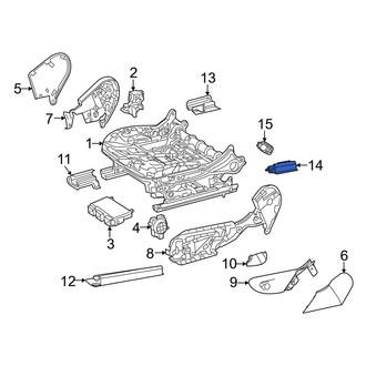 Mercedes-Benz OE - Rear Right Inner Seat Track Cover