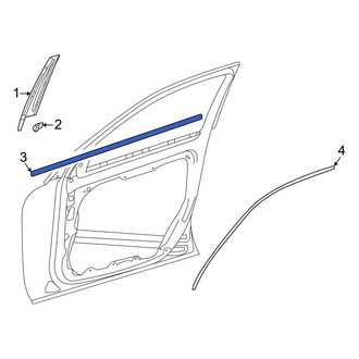 Mercedes-Benz OE - Front Left Door Belt Molding