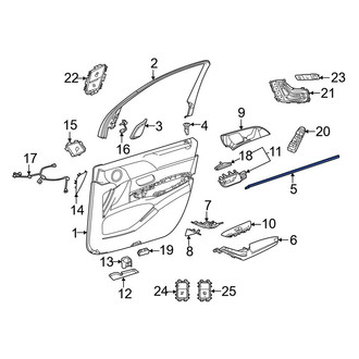 Mercedes-Benz OE - Front Left Door Window Belt Weatherstrip