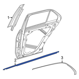 Mercedes-Benz OE - Front Left Door Belt Molding