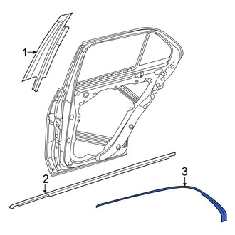 Mercedes-Benz OE - Front Left Door Reveal Molding
