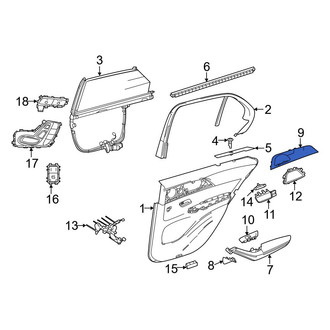 Mercedes-Benz OE - Front Left Door Trim Molding