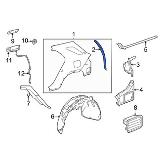 Mercedes-Benz OE - Rear Left Quarter Panel Gutter