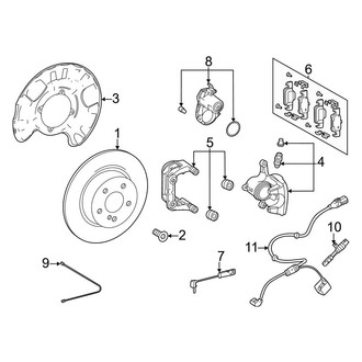 Mercedes-Benz OE - Rear Suspension - Brake Components