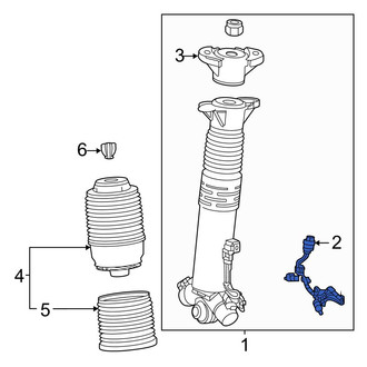 Mercedes-Benz OE - Rear Left Suspension Self-Leveling Wiring Harness