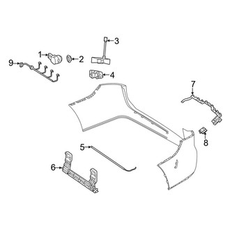 Mercedes-Benz OE - Rear Bumper - Electrical Components (W/O AMG Line), (4Matic)