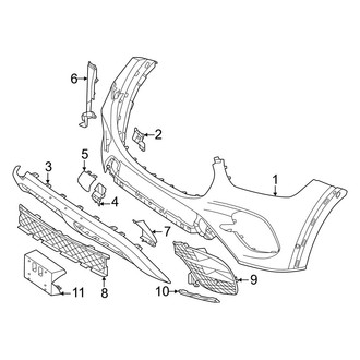 Mercedes-Benz OE - Front Bumper & Grille - Bumper & Components (W/O AMG Line Cover & Components)