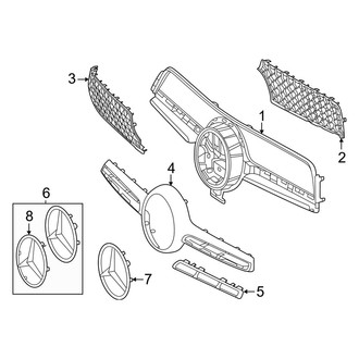 Mercedes-Benz OE - Front Bumper & Grille - Grille & Components (With AMG Line)