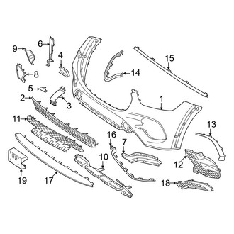 Mercedes-Benz OE - Front Bumper & Grille - Bumper & Components (Cover & Components)