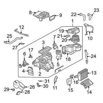 Mercedes-Benz OE - Air Conditioner & Heater - Evaporator & Heater Components (5.0L)