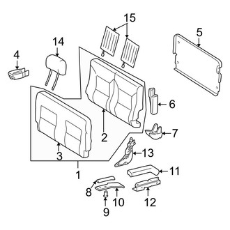 Mercedes-Benz OE - Seats & Tracks - Rear Seat Components (Left Section Only, 2nd Seat Upper Components)
