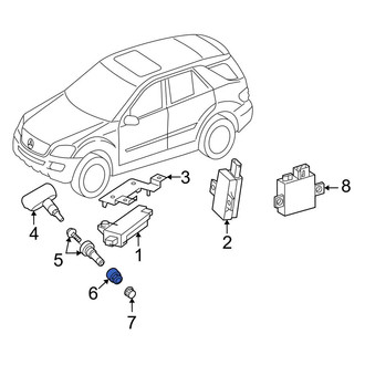 Mercedes-Benz OE - Tire Pressure Monitoring System (TPMS) Sensor Nut