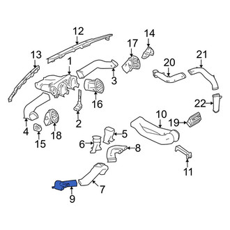 Mercedes-Benz OE - Right Outer Cabin Air Intake Duct