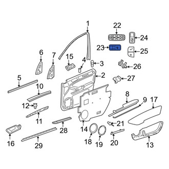 Mercedes-Benz OE - Front Left Door Window Lock-Out Switch