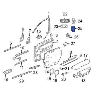 Mercedes-Benz OE - Front Left Door Lock Switch