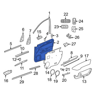 Mercedes-Benz OE - Front Left Inner Door Interior Trim Panel
