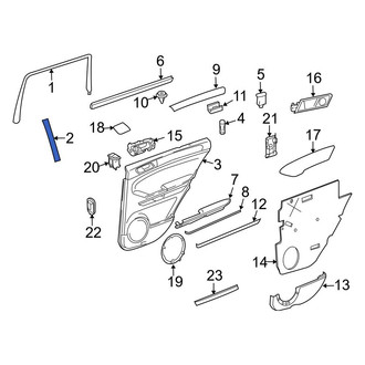 Mercedes-Benz OE - Rear Right Door Window Molding