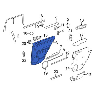 Mercedes-Benz OE - Front Right Inner Door Interior Trim Panel