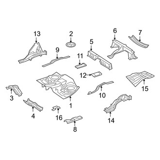 Mercedes-Benz OE - Rear Body & Floor - Floor & Rails