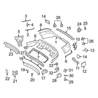 Mercedes-Benz OE - Rear Bumper - Bumper & Components