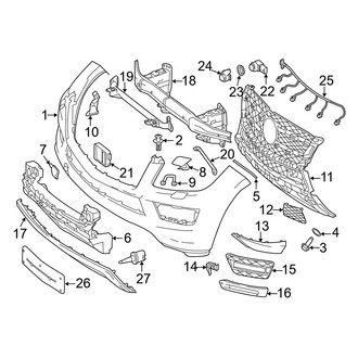Mercedes-Benz OE - Front Bumper & Grille - Bumper & Components (W/O AMG Package)