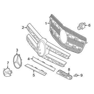 Mercedes-Benz OE - Front Bumper & Grille - Grille & Components (Base)