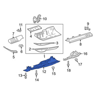 Mercedes-Benz OE - Front Left Floor Pan Splash Shield