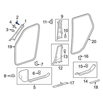 Mercedes-Benz OE - Body A-Pillar Trim Panel Screw