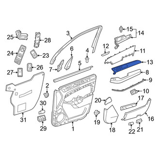 Mercedes-Benz OE - Rear Left Upper Door Trim Molding