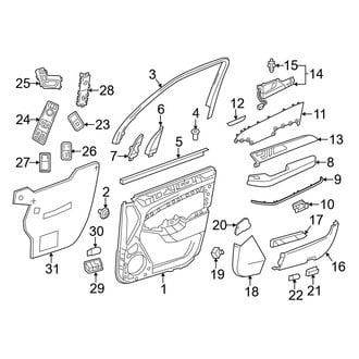 Mercedes-Benz OE - Front Door - Interior Trim