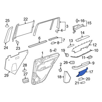 Mercedes-Benz OE - Front Left Door Trim Panel Pocket
