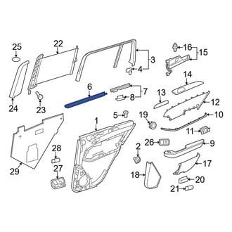 Mercedes-Benz OE - Rear Left Outer Door Window Belt Weatherstrip